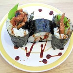 Kappa Sushi - 魚の竜田ロール（甘ダレ乱れ）