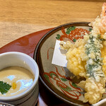 Ajiya Yamasaki - 茶碗蒸し 天婦羅