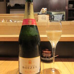 旬鮮彩鮨　豊のはなれ - 別の日、豊のはなれのシャンパーニュ メゾン ボアゼル 9000円(フルボトル)