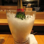 旬鮮彩鮨　豊のはなれ - 時間を掛けずに飲み上げますが、クーラーを用意してくれます