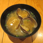 旬鮮彩鮨　豊のはなれ - 北海道の浅蜊の味噌汁