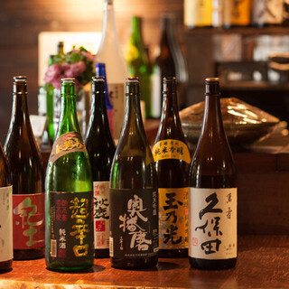 Carefully selected local sake from around the country that complements Japanese-style meal