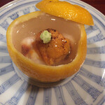 松川 - 虎河豚の白子と雲丹の柚子釜