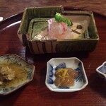 松川 - 鯛、伊勢海老、伊勢海老味噌、海鼠腸