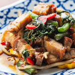 Stir-fried pork belly with gapao