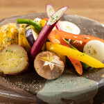 Assorted carefully selected grilled vegetables