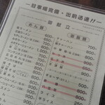 ラーメンの幸山 - メニュー