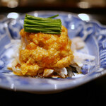 日本料理 晴山 - 河豚刺し　肝和え