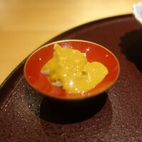 馳走 啐啄一十  - ほぐし毛蟹、毛蟹の蟹味噌と北紫雲丹のミックスソース掛け