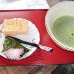 ごんげんらいすカフェ - 抹茶セット700円