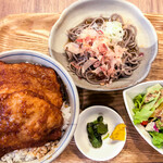 ふくい軒 - カツ丼とミニおろし蕎麦セット(ご飯大盛) 1,000円