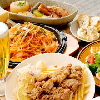 ゆったりかっぱコース 3h飲放題付き ケイジャンチキン唐揚げ 炙り〆サバ 鉄板ナポリタン キクマツヤ Lodge 旧店名 菊松西洋料理店 立川北 居酒屋 食べログ