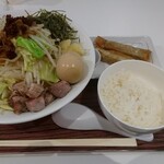 麺処 ぐり虎 - 油そば+味玉&牡蠣餃子