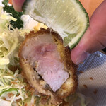 とんかつ しお田 - ライム絞ってみた