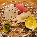 乙女寿司 - 烏賊・バイガイ・まぐろ