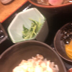 魚菜　さか蔵 - 茄子田舎煮と青菜のおひたし、香の物