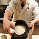 御料理 無窮 - 北海道夢ピリカ　土鍋ご飯　神崎牛と牛蒡の時雨煮　じゃこちりめん