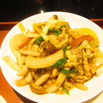 黄鶴 - ランチ小皿定食　２８００円（税込）の豚肉の麻辣スース炒めのアップ【２０２０年２月】