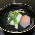 山ばな平八茶屋 - 海老しんじょうの煮物椀