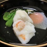 山ばな平八茶屋 - 海老しんじょうの煮物椀