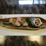 割烹 ひさご - 鰆鮨、　穴子みぞれ和え