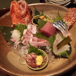 もんや - カサゴの刺身ほか