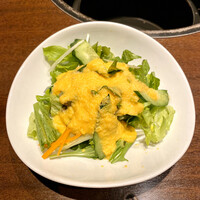 炭火焼肉 ふちおか - 人参と玉葱ソースの彩りサラダ