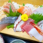 五右衛門 - 2019年12月　刺身定食。食べてみたら意外にペロッといけます～(´▽｀)