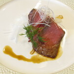 Kobe Steak & Cafe Noble Urs - 前菜②～和牛を使ったローストビーフ マデラソース