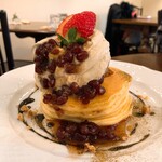 カフェアンジェ - ③ほうじ茶のパンケーキ1000円