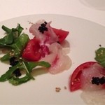 フロリレージュ - 鯛のカルパッチョとキャビア