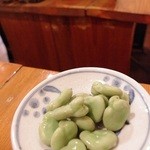 京橋 京すし - そら豆　塩むし　　580円