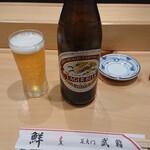 大門 武鮨 - 瓶ビールはラガーで！