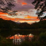 おおぐて湖畔 しらさぎ荘 - 湖畔の夕暮