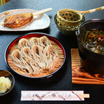 おおぐて湖畔 しらさぎ荘 - 湖畔蕎麦昼食1000円