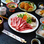 おおぐて湖畔 しらさぎ荘 - 豚しゃぶコース3500円