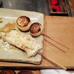鳥よし 銀座店 - 玉葱・ムネ山葵