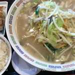 謝謝ラーメン - たんめん定食（\850) はじめての人，迷ったらこれ