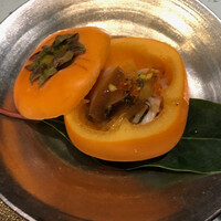 天空の庭　星のなる木 - 鮑酒蒸し　柿釜仕立て