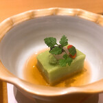 日本料理 都万麻 - うぐいす豆腐