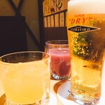 炭鮮 - とりあえず乾杯。