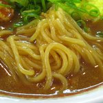 ラーメン天平 - カレーラーメン（麺はこんな感じ）