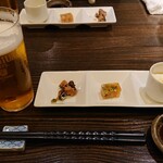 そば切り 黒むぎ - 生ビールとお通し