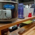 北大塚ラーメン - カウンターの卓上