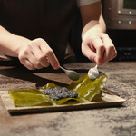 AUBE - キャビア昆布締めXO醬