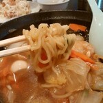 中国料理 王記 - 広東麺と半チャーハン820円