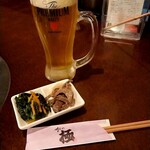 Ajiの極 - 生ビールで乾杯