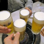 じゅうじゅうカルビ - カンパ～イ♪この後生ビールを7杯飲んだ