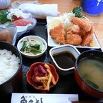 魚々よし - 日替わり定食。マグロフライ！