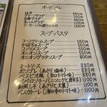 どんぐり - メニューの一部（2020.2）